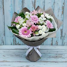 Букет цветов из:  Герберы, Альстромерии и Хризантемы #REPLACE_PRED# Залесный Казань