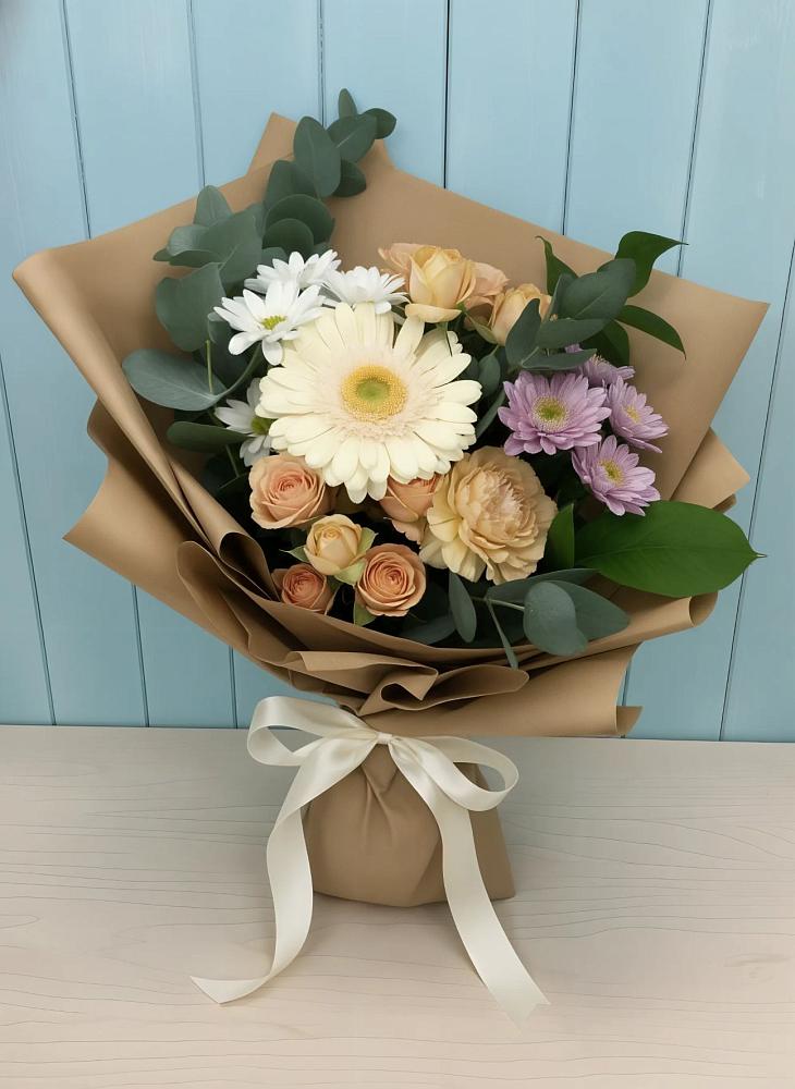 Букет цветов из: Герберы и Хризантемы в Залесный Казань