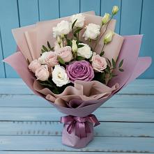 Букет цветов из:  Розы и Лизиантусы #REPLACE_PRED# Залесный Казань