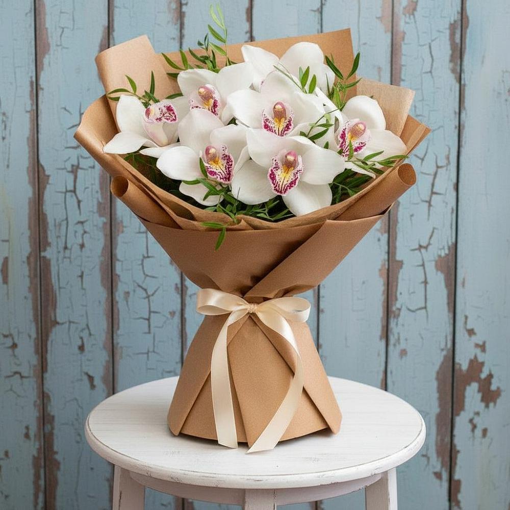 Букет цветов из: Орхидеи и Розы в Залесный Казань