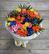 Букет цветов из:  Розы и Хризантемы в Залесный Казань