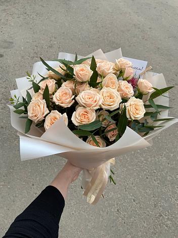Букет Кремовые розы Латте в Залесный Казань