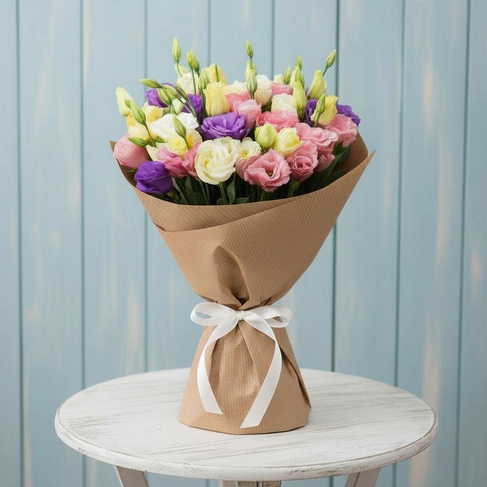 Букет цветов из: Лизиантусы в Залесный Казань