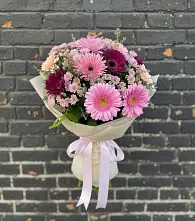 Букет цветов из:  Герберы и Хризантемы в Залесный Казань