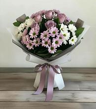 Букет цветов из:  Хризантемы и Розы #REPLACE_PRED# Залесный Казань