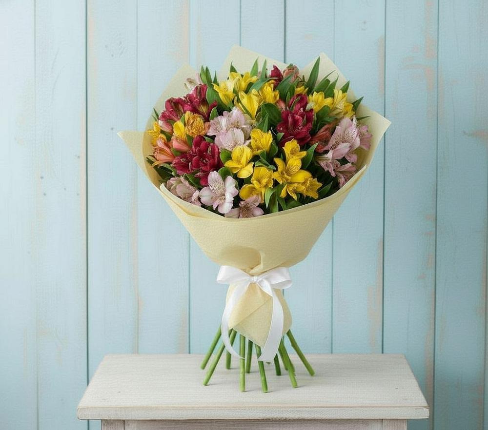 Букет цветов из: Альстромерии в Залесный Казань