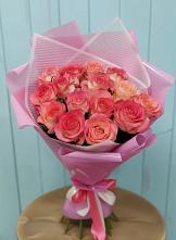 Букет 15 Розовых роз Равель #REPLACE_PRED# Залесный Казань