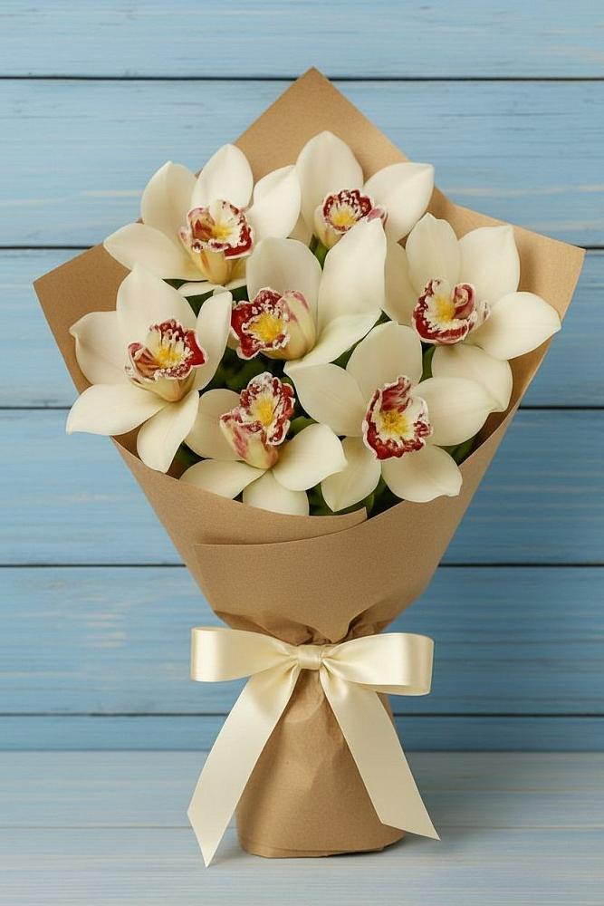 Букет цветов из: Орхидеи и Розы в Залесный Казань