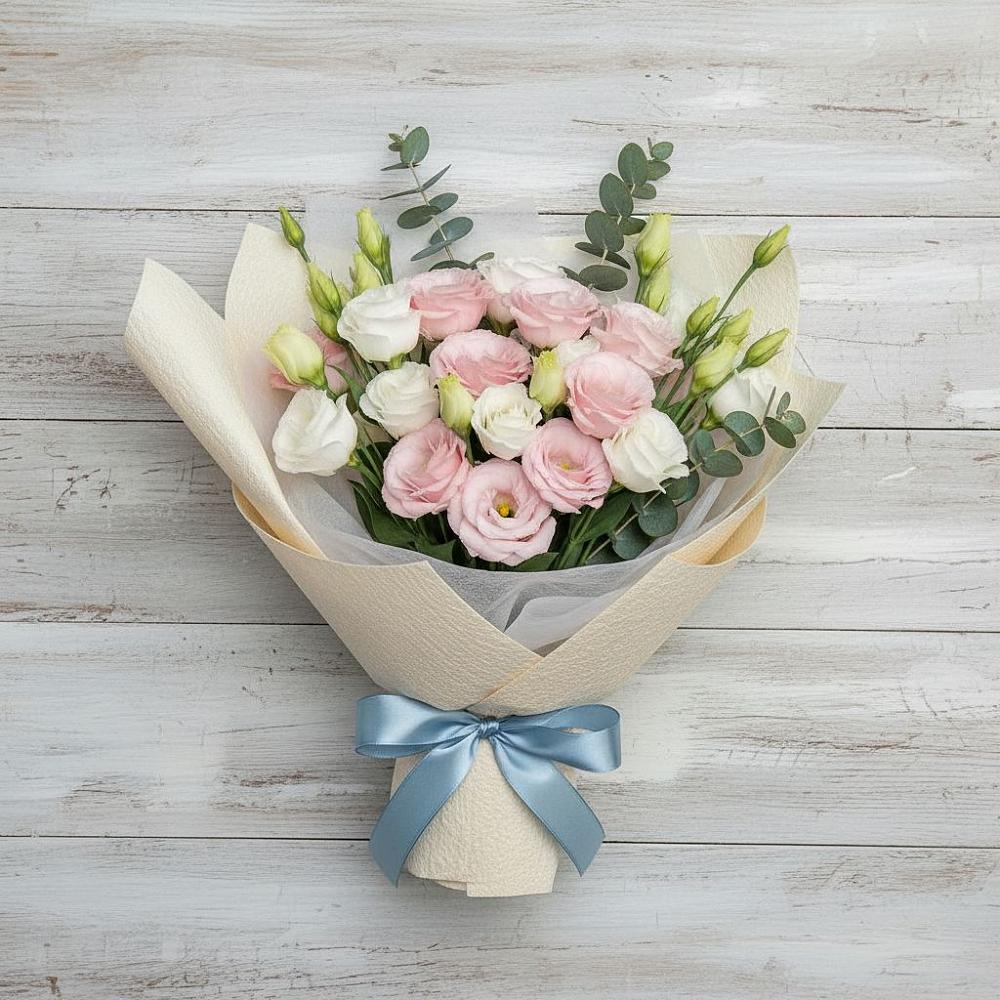 Букет цветов из: Лизиантусы в Залесный Казань